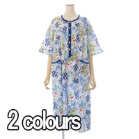 【SALE】【’26春夏新作】5分袖半開ワンピース【80ローンサッカー・水玉パーム】56025N-26S