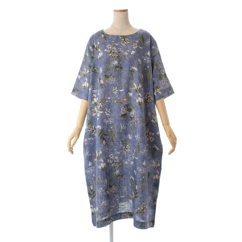 SALE】麻100％ワンピース【フラワー】43629N-22S | TUNIC ～Labor