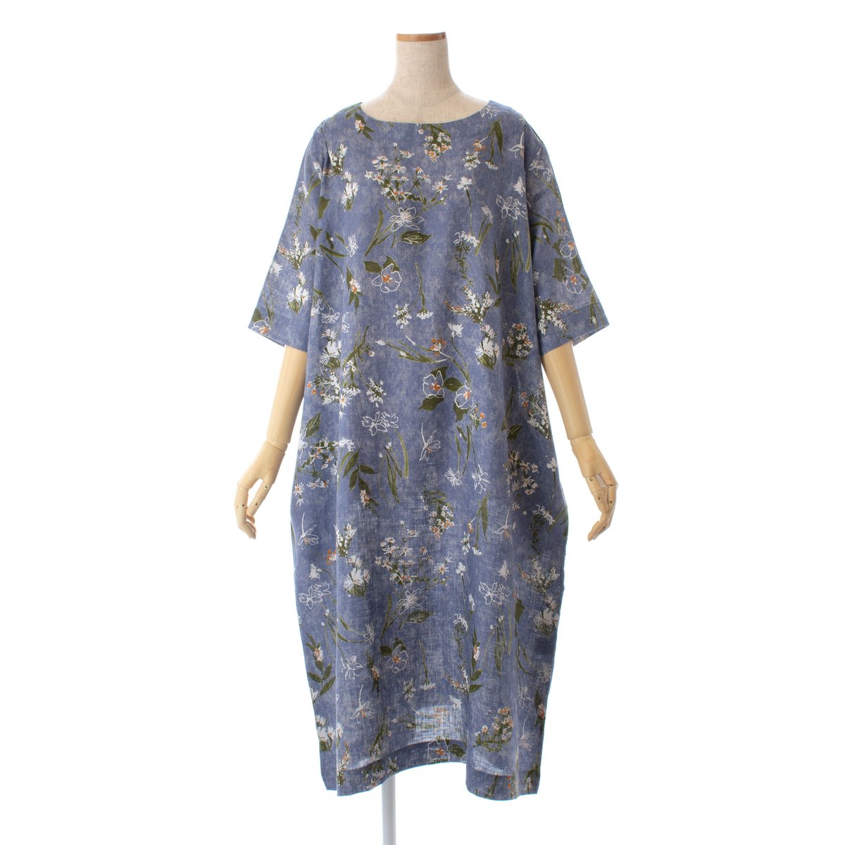 SALE】麻100％ワンピース【フラワー】43629N-22S | TUNIC ～Labor