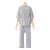 【SALE】【`26春夏新作】6分袖パジャマ【60カタブクロ・ボーダー】53534P-26S