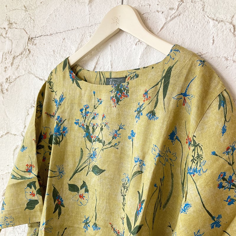 SALE】麻100％ワンピース【フラワー】43629N-22S | TUNIC ～Labor