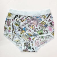 【SALE】のびふわパンツ【メロンジャガード・エッフェル塔】1439-24S