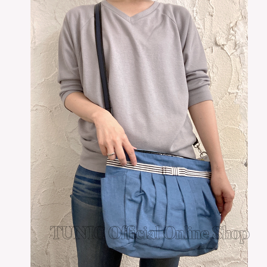 シャーロット】リボンポシェット【インディゴ】18019 | TUNIC