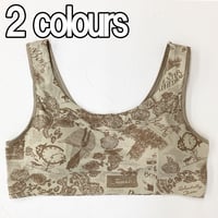 【LLサイズのみ】ソフトブラ【モダールベア天・レトロモノトン】4252-24A