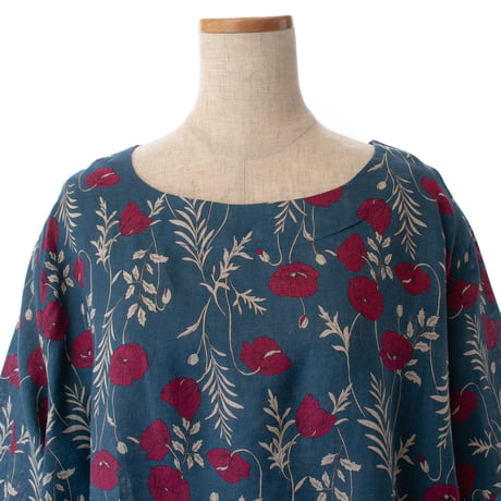 【SALE】ワンピース【麻100％ボタニカル】43628N-22S