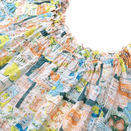 【SALE】【’26春夏新作】シャーリングワンピース【80ローンサッカー・レモネードGirl】53083N-26S