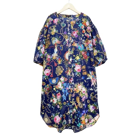 【SALE】7分袖チュニックワンピ【80シルキーローン・ジュエリーエンジェル】46133N-24S