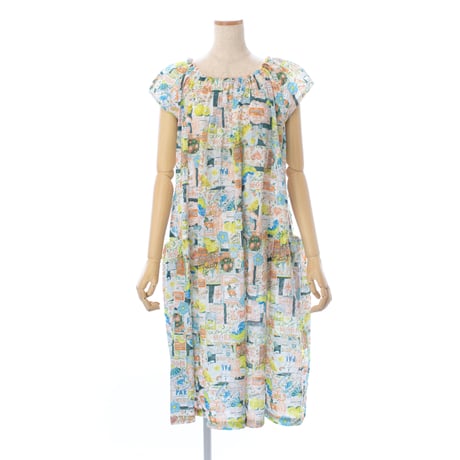 【SALE】【’26春夏新作】シャーリングワンピース【80ローンサッカー・レモネードGirl】53083N-26S