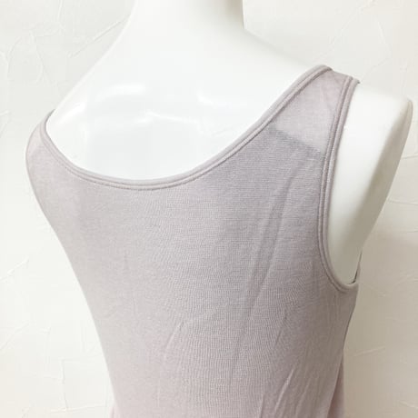 【オンライン限定】【SALE】カップ付きタンクトップ【Mサイズのみ　コットンシルク・ミラノリブ】9368-17S