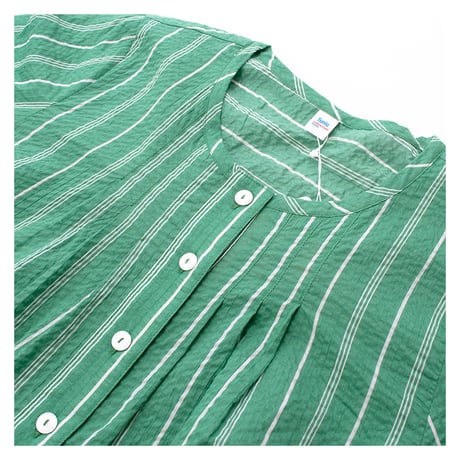 【SALE】6分袖ワンピース【綿100％・ストライプ】56751N-25S