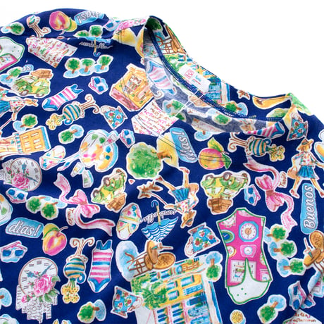 【SALE】5分袖シャツパジャマ【50強撚フライス・エスパーニャ】33326P-24S