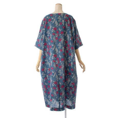 【SALE】ワンピース【麻100％ボタニカル】43628N-22S
