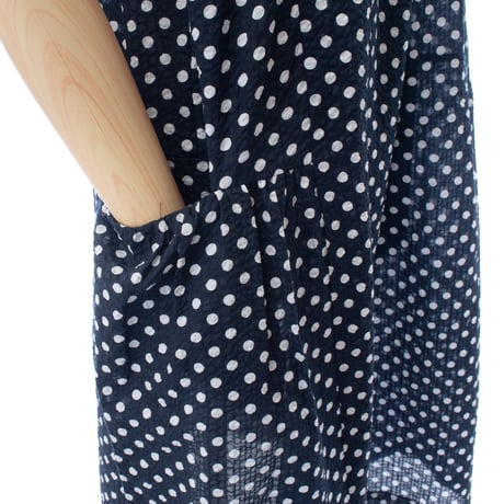 【SALE】【`26春夏新作】シャーリングワンピース【サッカー水玉】53600N-26S