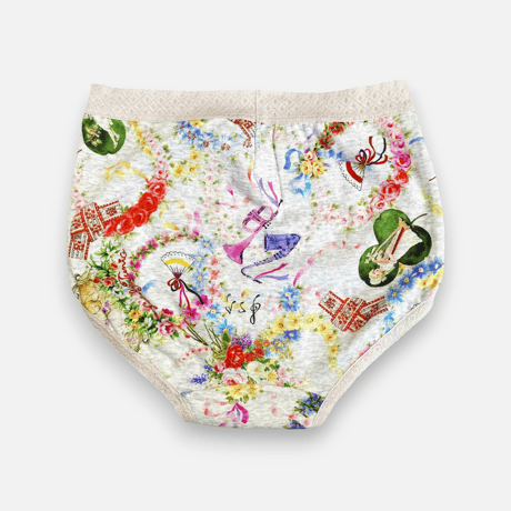 のびふわパンツ【40接結・メロディフラワー】1461-25A