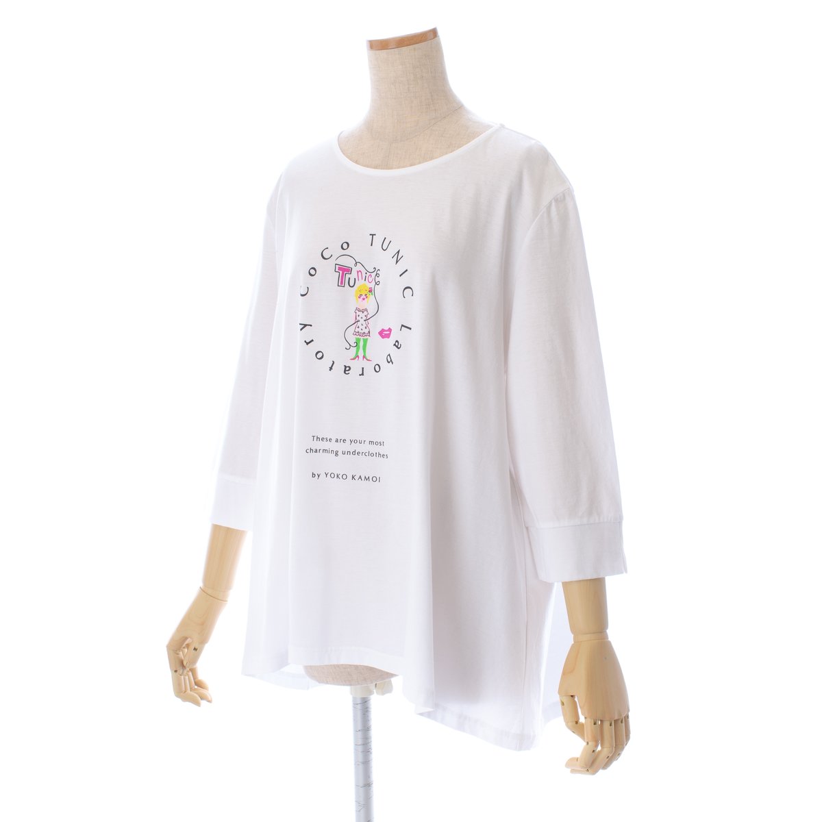 26春夏新作】7分袖Tシャツ【ワンポイントCoCoちゃん】6344-26S | TUNIC