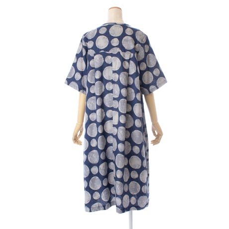 【SALE】6分袖ワンピース【コットンリネン・サマービエラ】56750N-25S