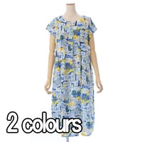 【’26春夏新作】フレンチVネックワンピース【80ローンサッカー・レモネードGirl】53084N-26S