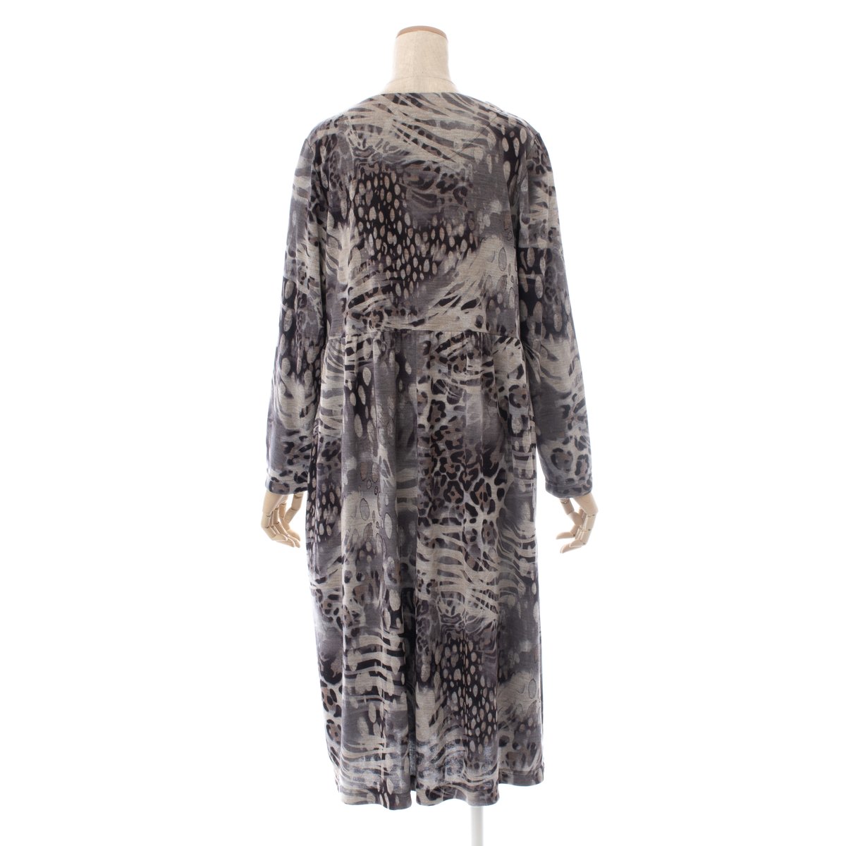 ワンピース yy 25秋冬新作】Wギャザーワンピース【アニマル】43937N-25A