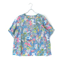 【SALE】5分袖ブラウス【80ローンサッカー・ハワイアン】6654-25S