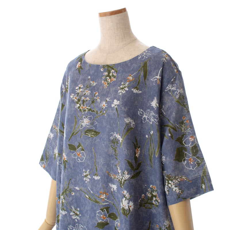 SALE】麻100％ワンピース【フラワー】43629N-22S | TUNIC ～Labor