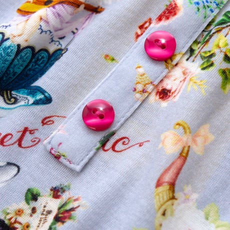 【SALE】【`26春夏新作】フリルノースリーブワンピース【50強撚フライス・ハピネスドリーム】63443N-26S