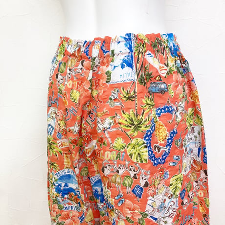 【SALE】8分丈パンツ【80ローンサッカー・ハワイアン】3176-25S