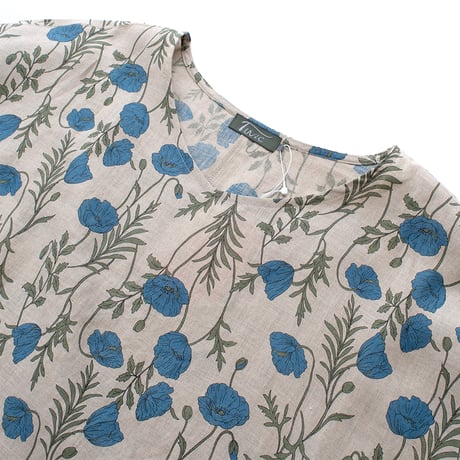 【SALE】6分袖ワンピース【麻100％】43622N
