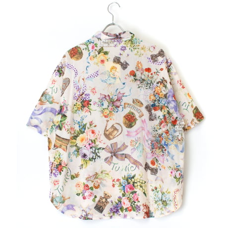 【SALE】6分袖シャツ【80シルキーローン・リボンエンジェル】6651-25S