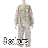 【SALE】【’26春夏新作】5分袖全開パジャマ【80ローンサッカー・マーレフルーツ】26086P-26S