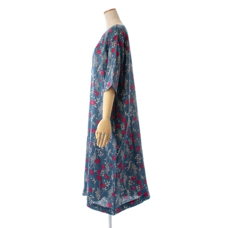 【SALE】ワンピース【麻100％ボタニカル】43628N-22S