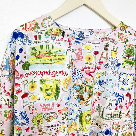 【'26春夏新作】6分袖Tシャツ【100双天竺・マリンカフェ】6347-26S