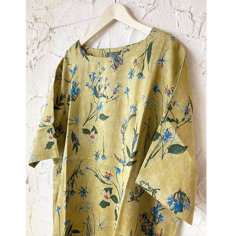 SALE】麻100％ワンピース【フラワー】43629N-22S | TUNIC ～Labor