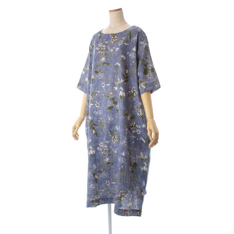 SALE】麻100％ワンピース【フラワー】43629N-22S | TUNIC ～Labor