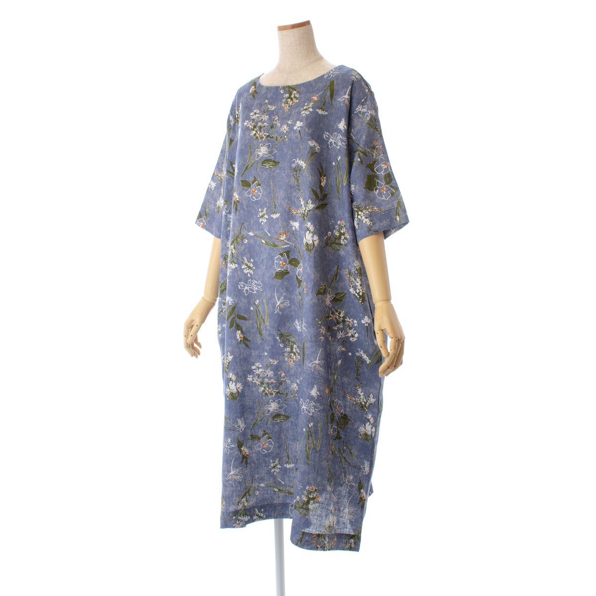 SALE】麻100％ワンピース【フラワー】43629N-22S | TUNIC ～Labor