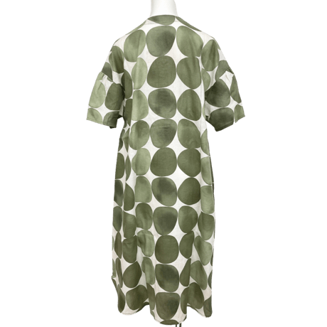【SALE】コットンリネンのワンピース【にじみドット】56743N-24S
