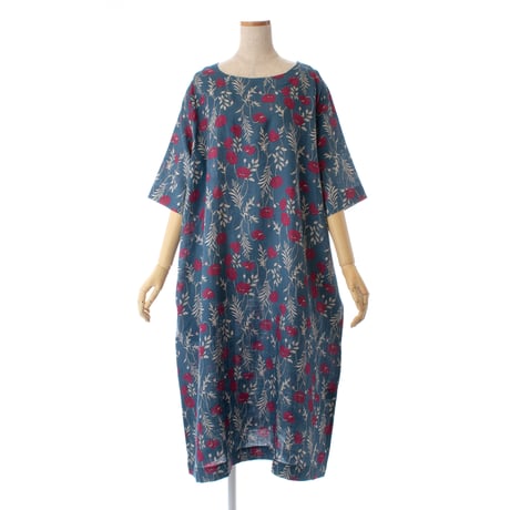 【SALE】ワンピース【麻100％ボタニカル】43628N-22S