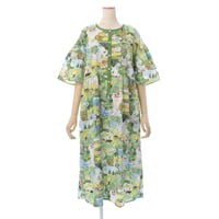 【SALE】【'26春夏新作】6分袖切り替えワンピース【楊柳・アートな森の旅】56138N-26S