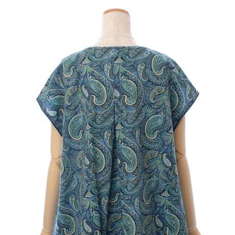 【SALE】【`26春夏新作】フレンチVネックワンピース【綿100％・リバティプリント】53608N-26S
