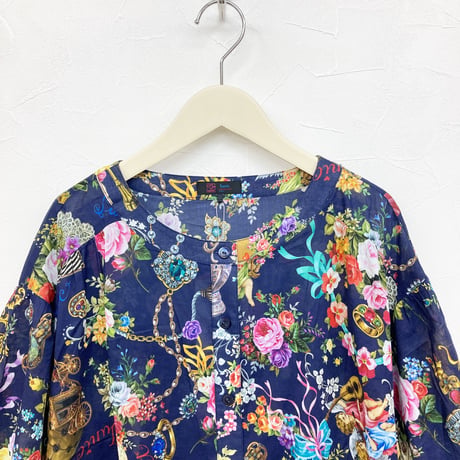 【SALE】7分袖チュニックワンピ【80シルキーローン・ジュエリーエンジェル】46133N-24S
