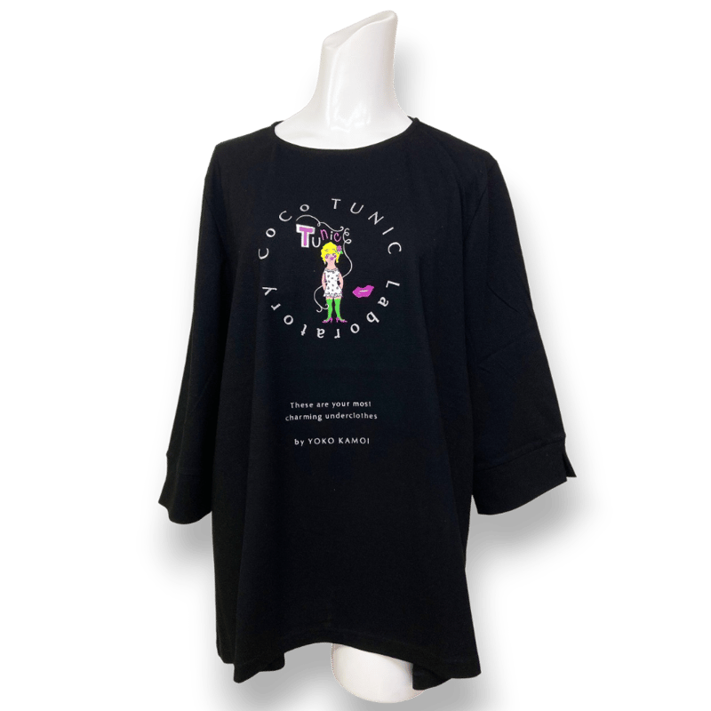 26春夏新作】7分袖Tシャツ【ワンポイントCoCoちゃん】6344-26S | TUNIC