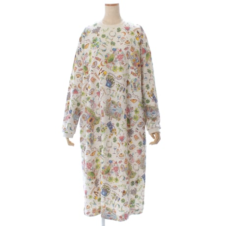 Tunic 花・エンジェル総柄 プリントルームウェア ネグリジェ Tunic 花・エンジェル総柄 プリントルームウェア ネグリジェ