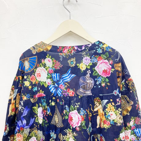 【SALE】7分袖チュニックワンピ【80シルキーローン・ジュエリーエンジェル】46133N-24S