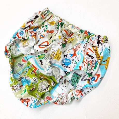 【SALE】オヤスミパンツ【80双天竺・リトルワールド】1131-25S