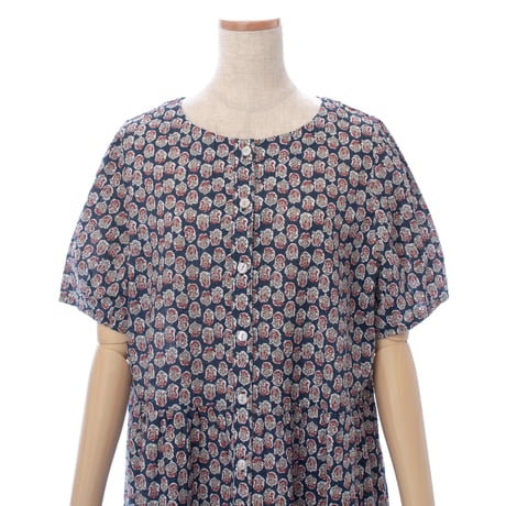 【SALE】【`26春夏新作】ウエスト切り替えワンピース【綿100％・小花】56765N-26S