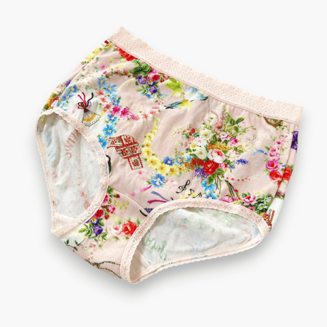 のびふわパンツ【40接結・メロディフラワー】1461-25A
