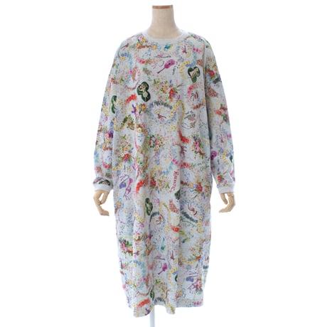 【`25秋冬新作】トレーナーワンピ【40接結・メロディフラワー】23451N-25A