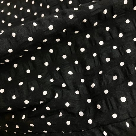 【SALE】【`26春夏新作】6分袖ウエスト切り替えワンピース【綿100％・サッカー水玉】46653N-26S