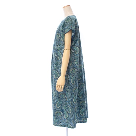 【SALE】【`26春夏新作】フレンチVネックワンピース【綿100％・リバティプリント】53608N-26S