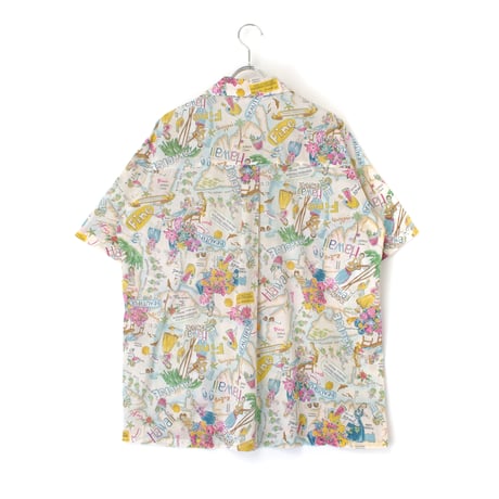 【SALE】5分袖アロハシャツ【80ローン・ハワイ】6638-23S