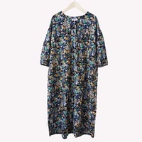SALE】綿100ワンピース【7分袖・ボタニカルフラワー】46632N-23S | TUNI